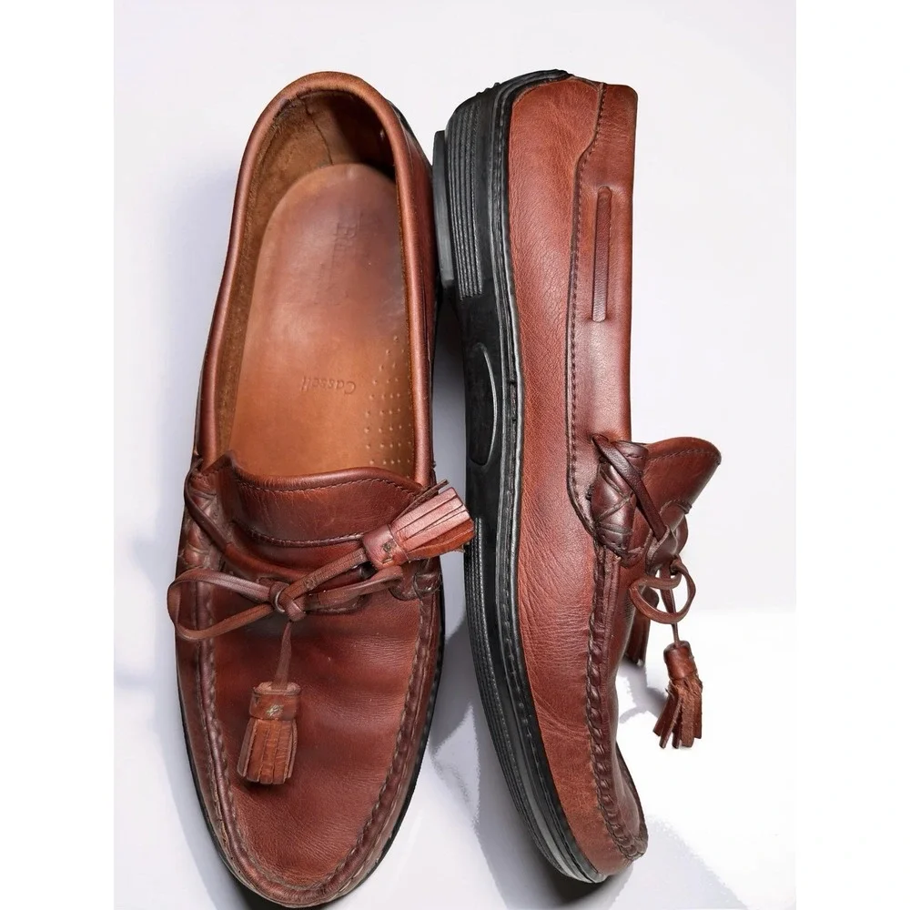 Allen Edmonds Cassell Brown Leather Tassel Loafer Mens Size 9